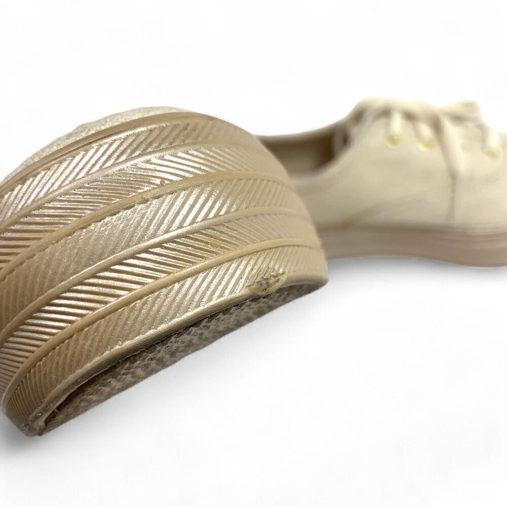Keds Triple Decker Shimmer Dream Low Top Sneakers Gold/Beige WF59212 Size 9 - Picture 7 of 10